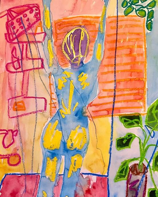 parisian childhood innocence (a nude friend), 2024, by maansi jain
