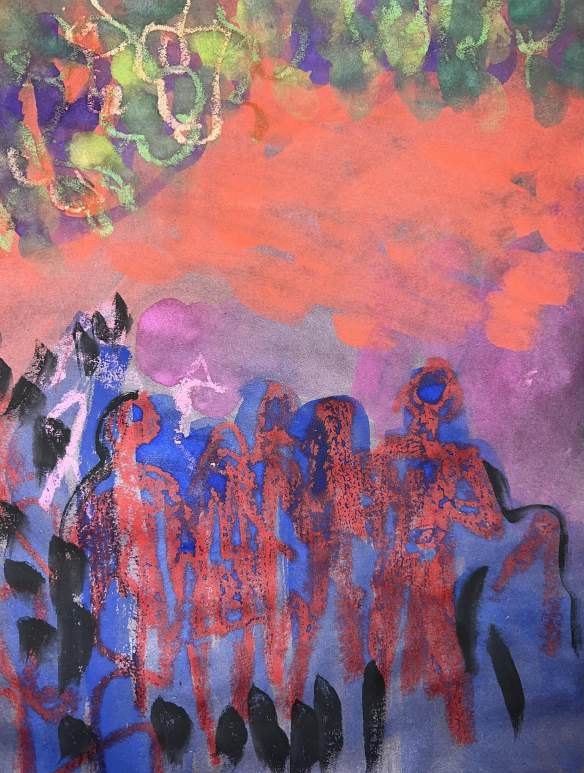 a polite crowd in bombay went far out and to the left, 2024, by maansi jain