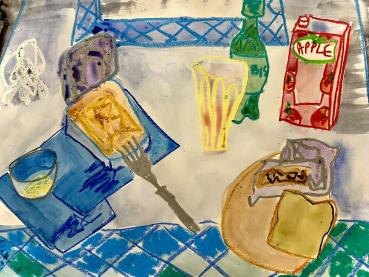 tinned fish and apfel schorle in noida, 2024, by maansi jain
