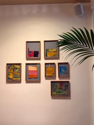 “a pain relief/color study inside the designers den circa, 2025, by maansi jain